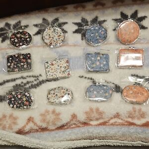 Floral Patterned Compact Mirrors